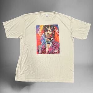Rare 3XL Prince Shirt Artist Formally Know Artwork Portrait Graphic Print Vapor